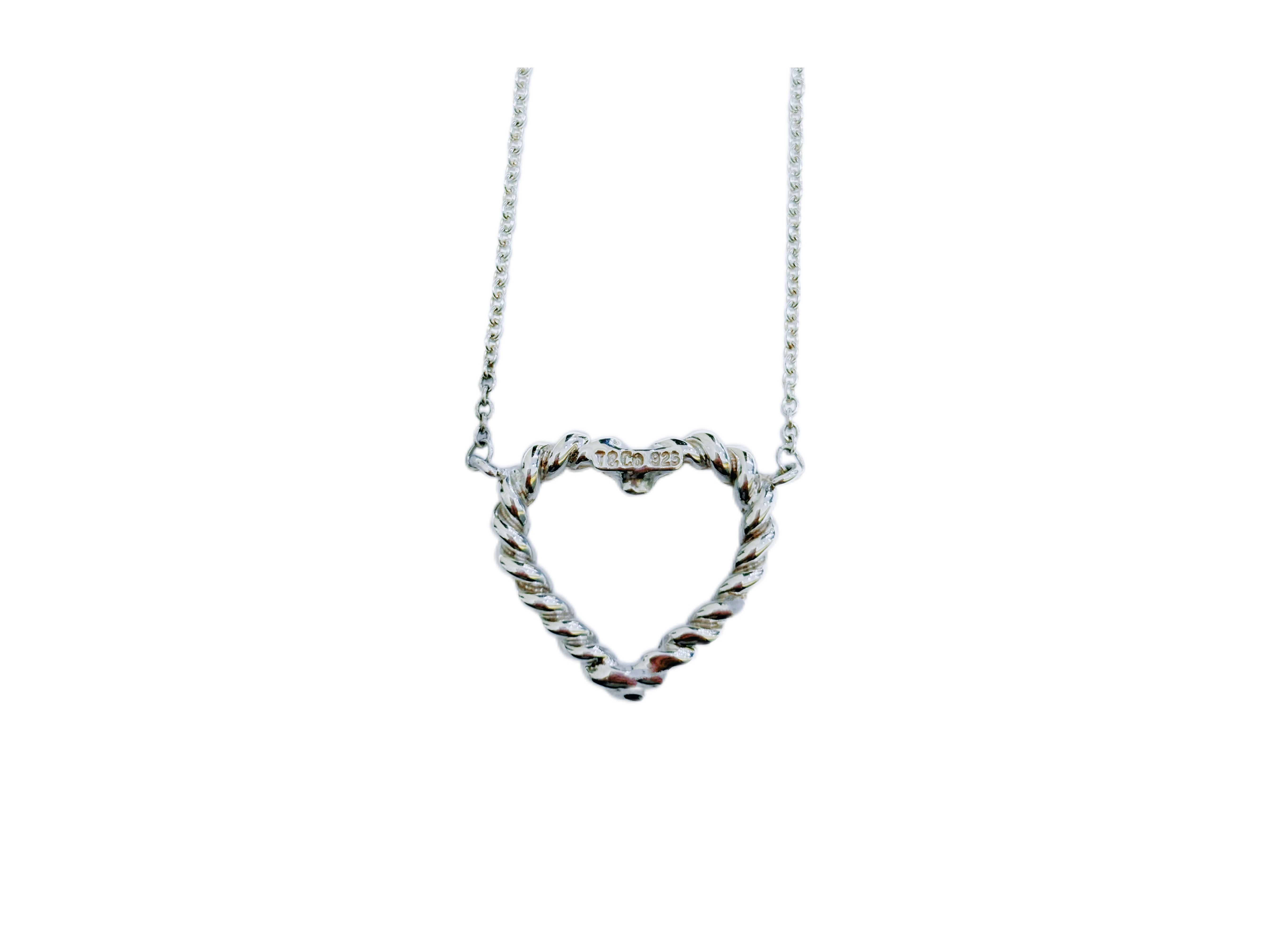 【新品仕上げ済み】Tiffany　ツイストハート　ネックレス TIFFANY＆CO ティファニー ツイストハートNC ネックレス SV 約5.1g