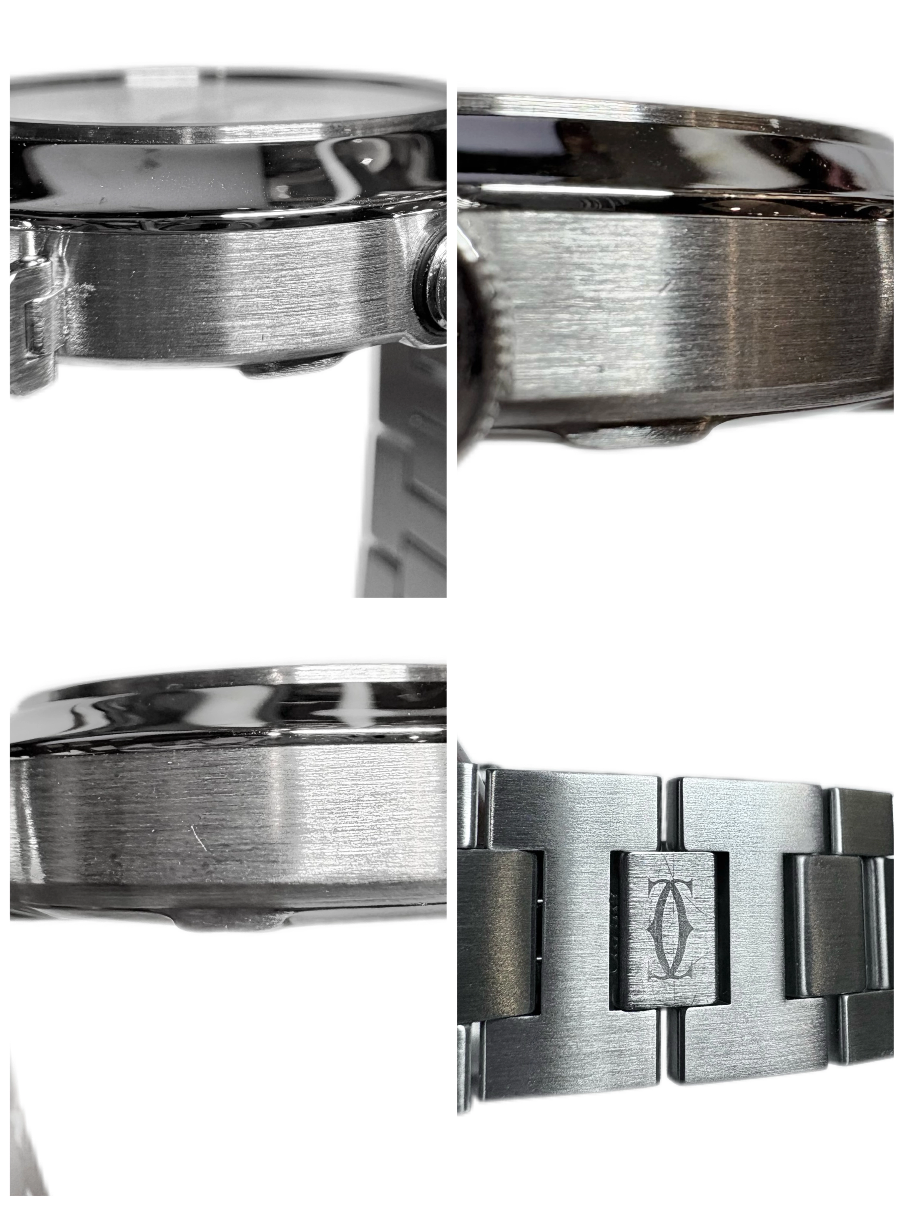 CARTIER カルティエ パシャC ビッグデイト ホワイト ステンレス W31044M7 メンズ 自動巻き 2148103928512 【432】