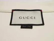 GUCCI　グッチ　ライントリムミニスカート　レディースL　オフホワイト/ネイビー/レッド　ナイロン　410419-X5741　2148103748905　【432】