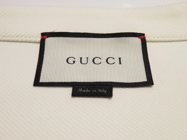 GUCCI　グッチ　ライントリムミニスカート　レディースL　オフホワイト/ネイビー/レッド　ナイロン　410419-X5741　2148103748905　【432】
