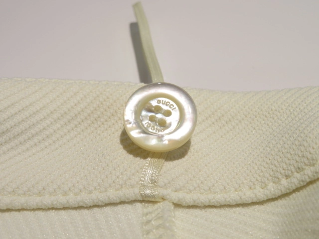 GUCCI　グッチ　ライントリムミニスカート　レディースL　オフホワイト/ネイビー/レッド　ナイロン　410419-X5741　2148103748905　【432】