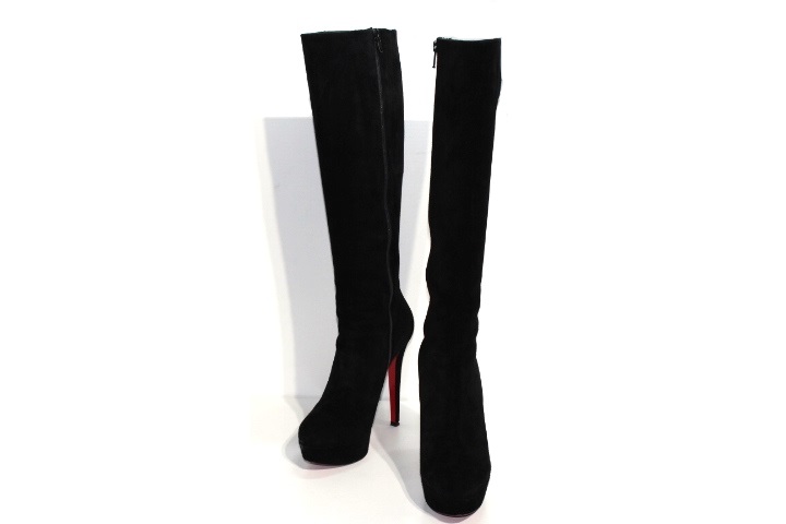 Louboutin ルブタン boots 37.5 24cm black 204ヒール高さ517cm