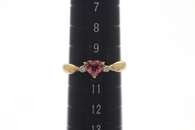 タサキ パール ダイヤモンド リング 指輪 10号 10.8ミリ 0.04ct K18YG