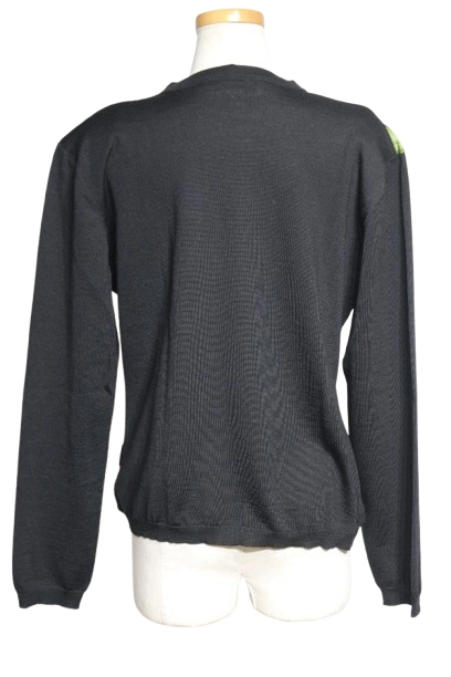 LEONARD レオナール ボトル柄カーディガン ブラック/マルチカラー シルク （2143200587617）【200】