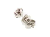 Ponte Vecchio　ポンテヴェキオ　ピアス　K18ホワイトゴールド　ピンクサファイア　ダイヤモンド0.02ct　約0.8g　片耳用【432】2147100557749