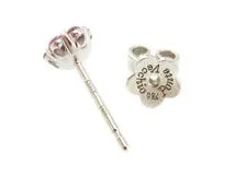 Ponte Vecchio　ポンテヴェキオ　ピアス　K18ホワイトゴールド　ピンクサファイア　ダイヤモンド0.02ct　約0.8g　片耳用【432】2147100557749