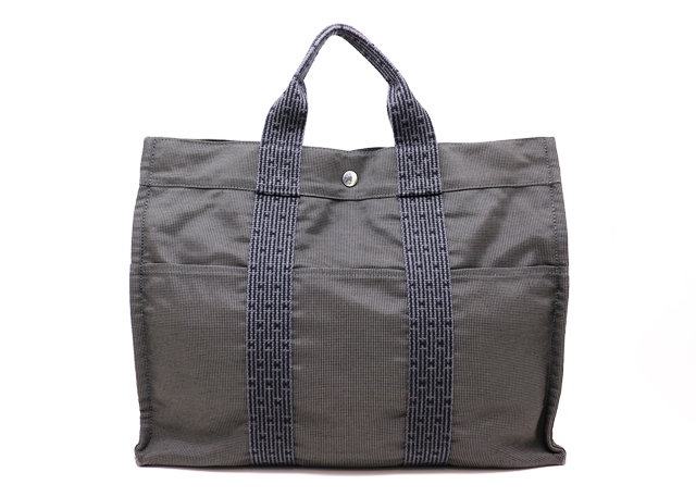 HERMES エールライン ブラックトートバッグ HERMES エールライン トートバッグ 美品