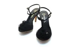 CHANEL シャネル 靴 カメリアTスラップ パンプス ヒール 36