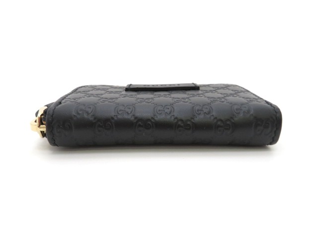 新品同様/未使用級　箱付き　GUCCI グッチ　小銭入れ　コインケース　ブラック GUCCI （新品・未使用品）グッチ ロゴ ジップ カードケース 名刺