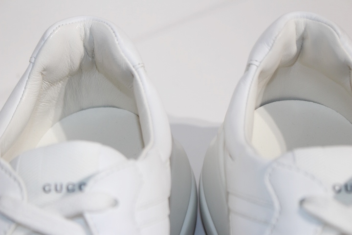 GUCCI グッチ スニーカー メンズ7ハーフ 約26.5cm ホワイト レザー