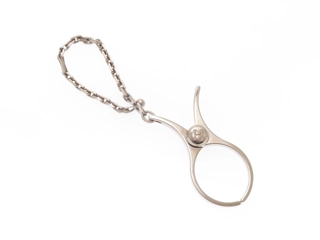 HERMES　エルメス　バッグチャーム　フィルーグローブホルダー　メタル　シルバー金具【430】2148103639715