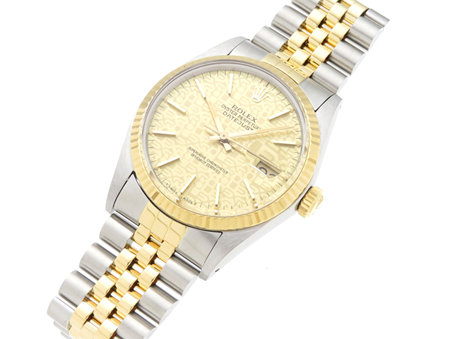 ROLEX ロレックス デイトジャスト プリントコンピューター シャンパン