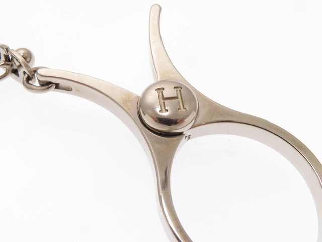 HERMES　エルメス　バッグチャーム　フィルーグローブホルダー　メタル　シルバー金具【430】2148103639715