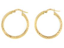 JEWELRY　ジュエリー　フープピアス　K18イエローゴールド　約2.3g　2143700191543【207】