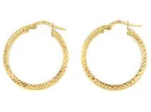 JEWELRY　ジュエリー　フープピアス　K18イエローゴールド　約2.3g　2143700191543【207】