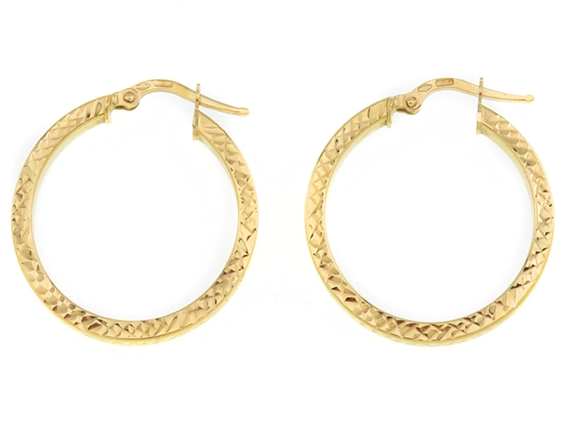 JEWELRY　ジュエリー　フープピアス　K18イエローゴールド　約2.3g　2143700191543【207】