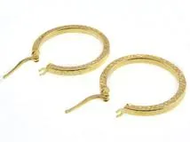 JEWELRY　ジュエリー　フープピアス　K18イエローゴールド　約2.3g　2143700191543【207】