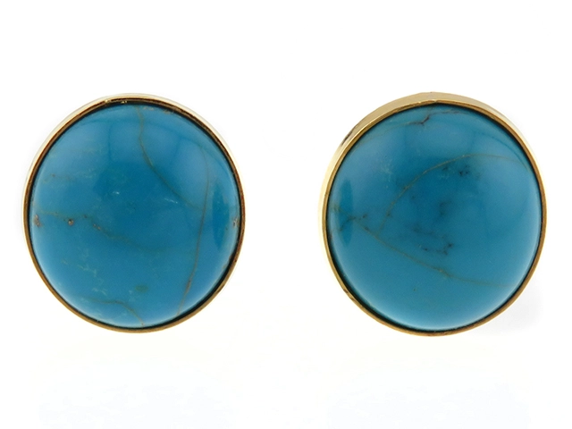 JEWELRY ジュエリー ピアス K18イエローゴールド ターコイズ 約