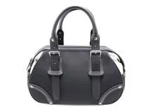 BURBERRY バーバリー チェック ボストンバッグ ミニ ブラック