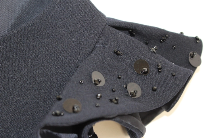 FOXEY フォクシー ワンピース レディース38 ネイビー スパンコール ウール ポリエステル 2148103527852 【432】