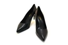 SAINT LAURENT サンローラン 靴 パンプス レディー38ハーフ ブラック
