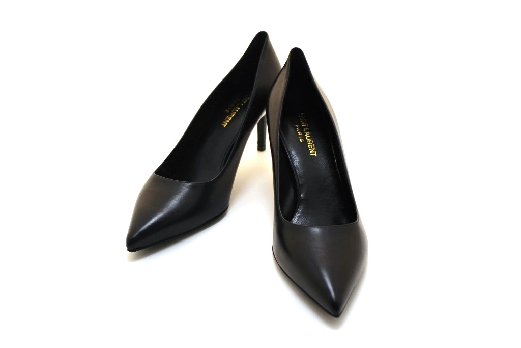 SAINT LAURENT サンローラン 靴 パンプス レディー38ハーフ ブラック