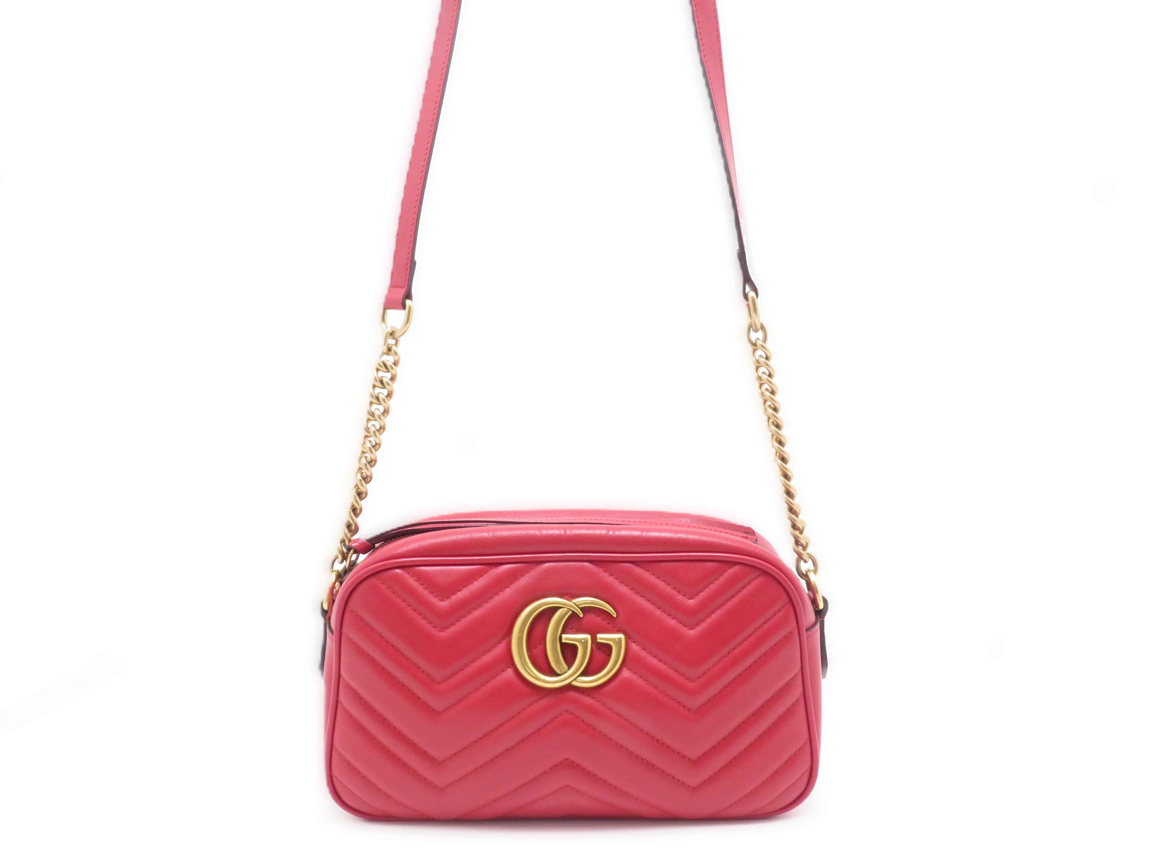 GUCCI / グッチ / マーモント 2.0 カメラバッグ カメリア 2754 GUCCI | Marmont 2.0 Camera Bag | Women | Camelia 2754 | Flannels