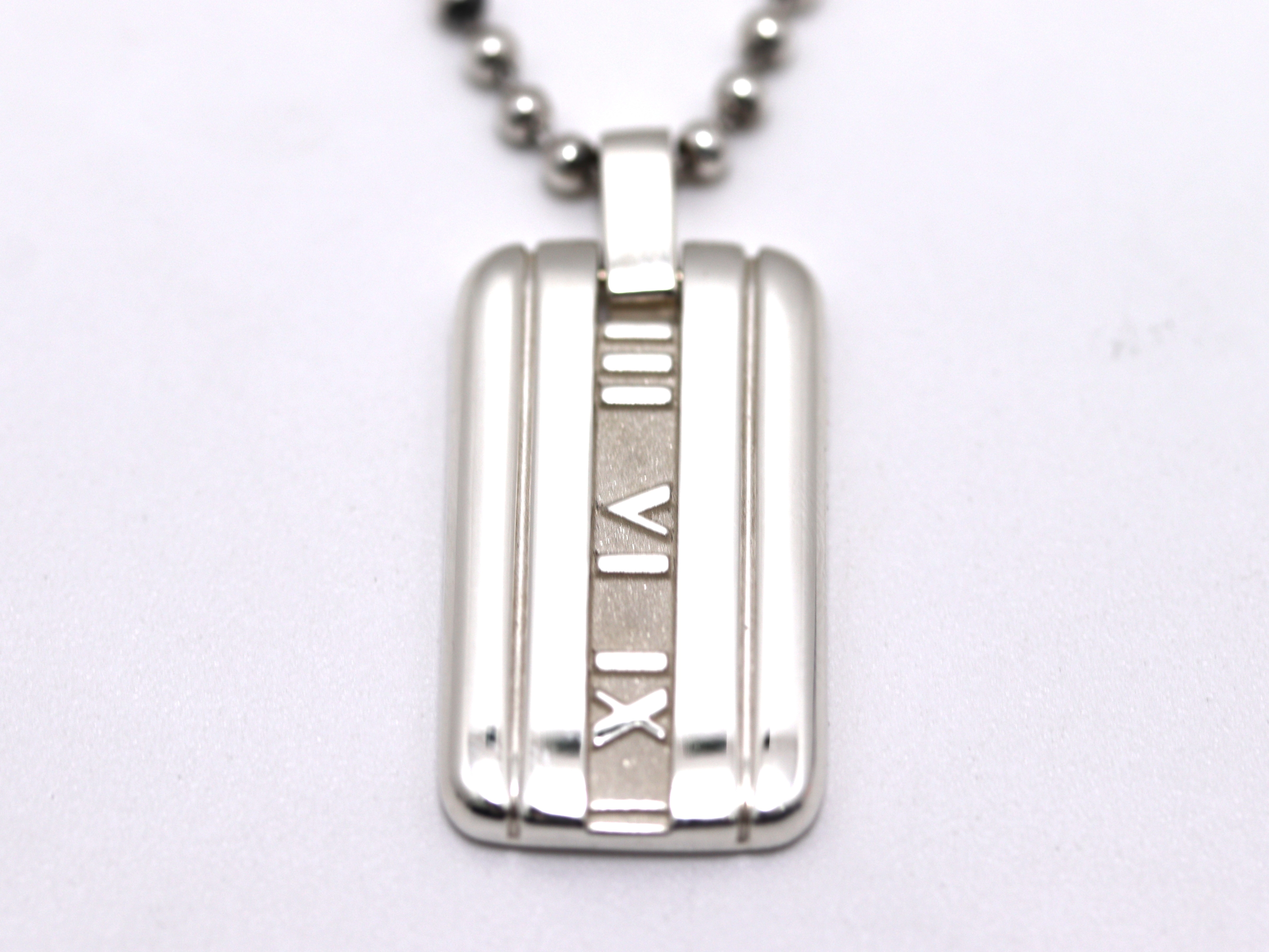 TIFFANY＆CO　ティファニー　アトラスプレートボールチェーン　ネックレス　SVシルバー　18.1g　2148103933004　【471】RE