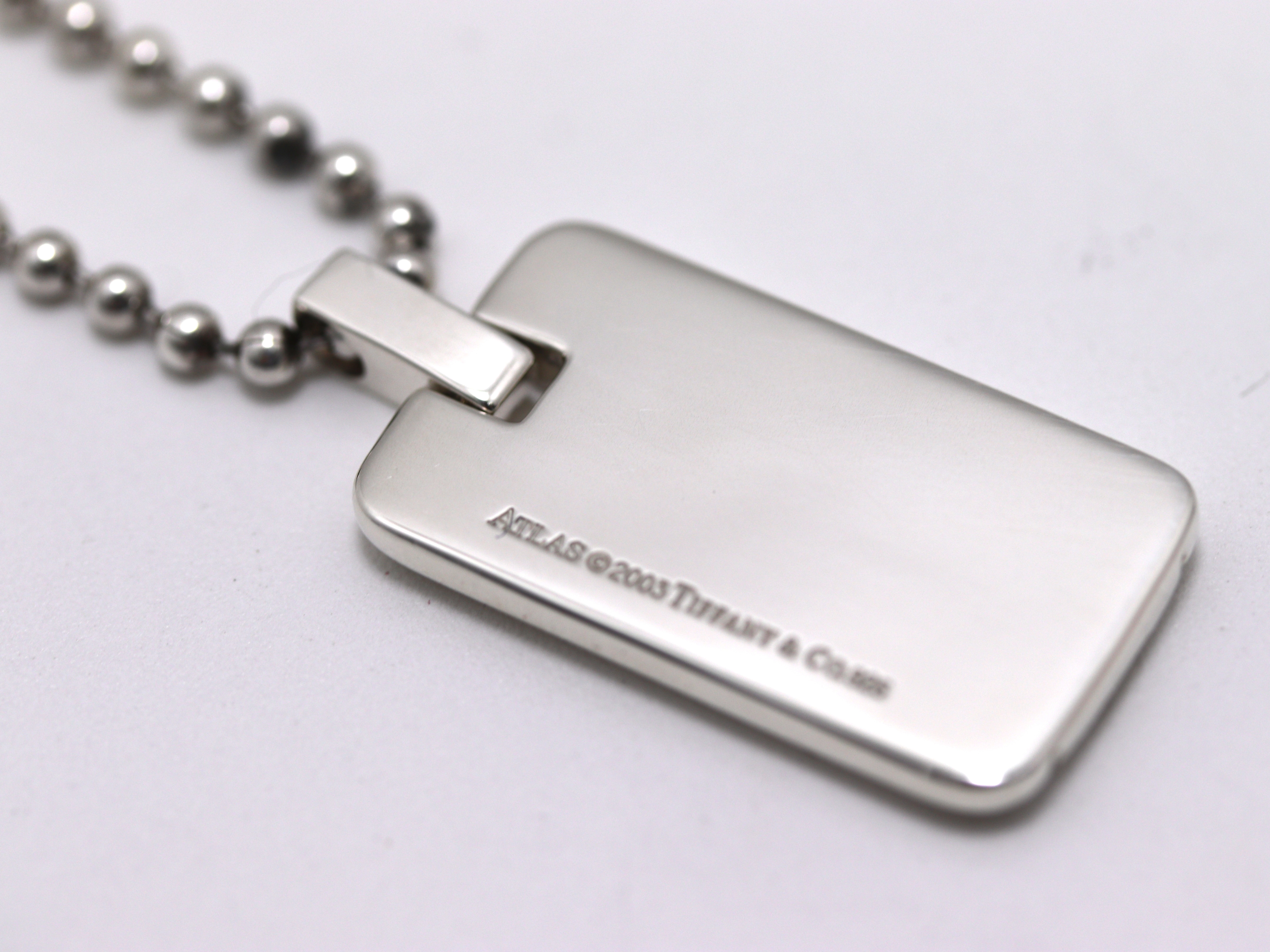 TIFFANY＆CO　ティファニー　アトラスプレートボールチェーン　ネックレス　SVシルバー　18.1g　2148103933004　【471】RE