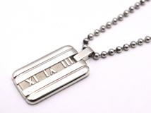 TIFFANY＆CO　ティファニー　アトラスプレートボールチェーン　ネックレス　SVシルバー　18.1g　2148103933004　【471】RE