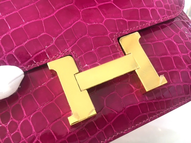 エルメス HERMES コンスタンスミニ ローズシェヘラザード/GP金具 D刻印