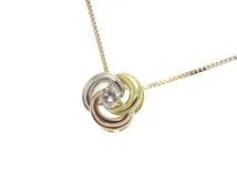 Jewelry ノンブランドジュエリー 貴金属・アクセサリー ネックレス K18 PT900 D0.10ct 2.2g 2120500197395【430】