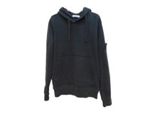 STONE ISLAND　ストーンアイランド　パーカー　メンズM　ブラック　コットン　2148103781476　【432】