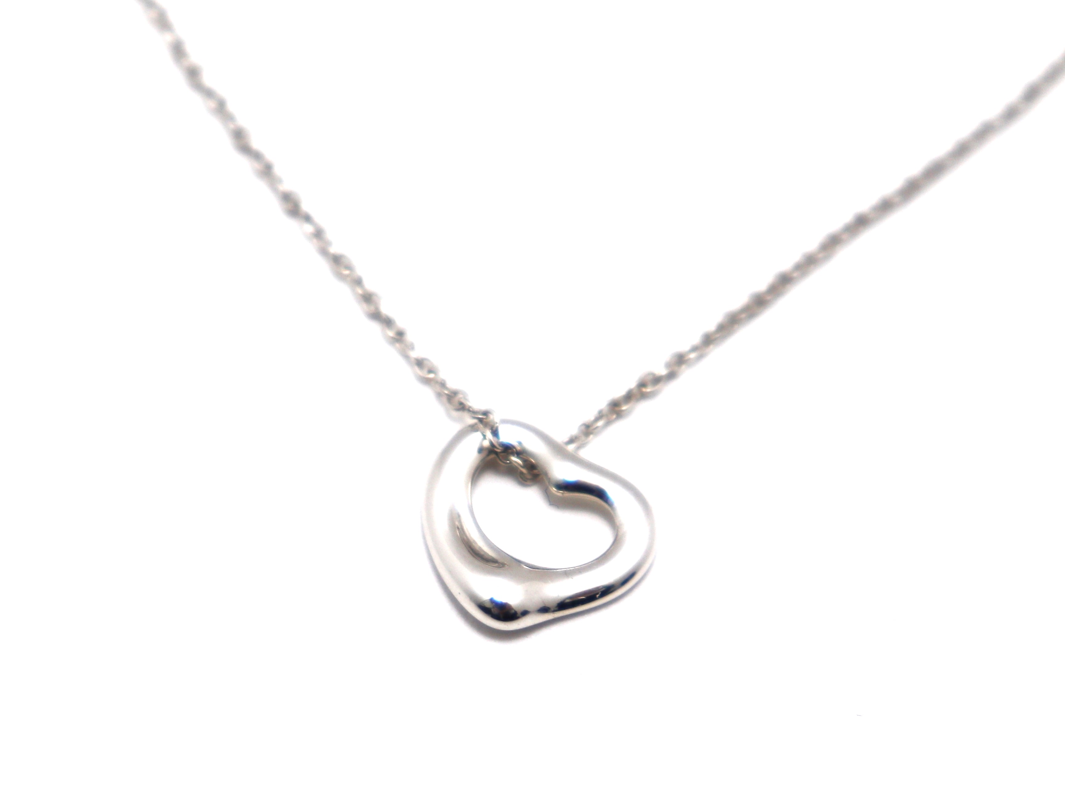 Tiffany&Co. ティファニー オープンハートネックレス シルバー 1.8g