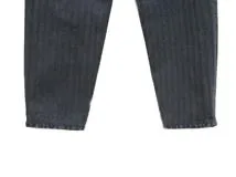 CHANEL　シャネル　ストライプジーンズ　レディース34　ブラック/ネイビー　コットン　P65455V61295　2148103781575　【432】