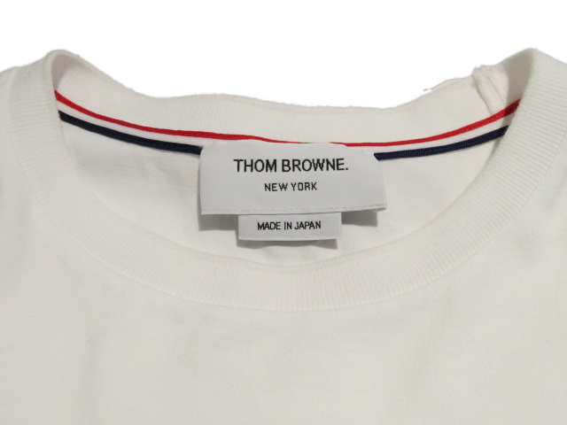 THOM BROWNE トム・ブラウン Tシャツ メンズ0 ホワイト コットン