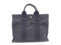 HERMES　エルメス　エールライントートPM　グレー　キャンバス　SV【431】2148103883767
