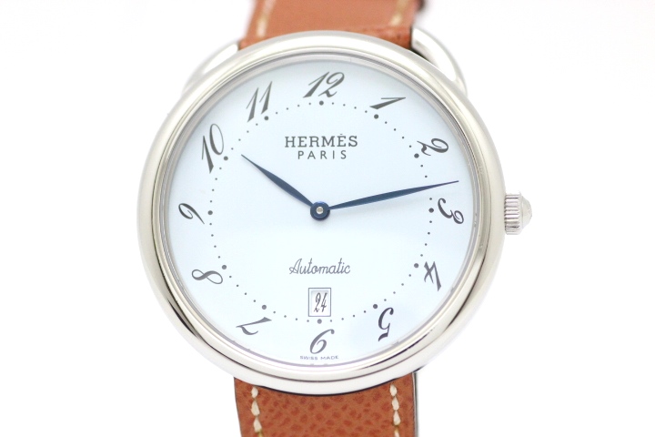 HERMES エルメス 時計 アルソー AR4.810 ホワイト メンズ 自動巻き （2148103309335）【200】