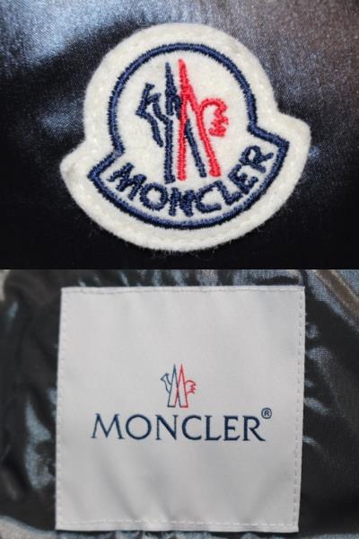 MONCLER モンクレール 刺繍ロゴ ダウンベスト いやらしく 146cm グレー 