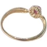 JEWELRY　ノンブランドジュエリー　リング　指輪　K18　D　R　ダイヤモンド　ルビー　約1.5g　#11.5　2141300448883【208】