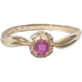 JEWELRY　ノンブランドジュエリー　リング　指輪　K18　D　R　ダイヤモンド　ルビー　約1.5g　#11.5　2141300448883【208】