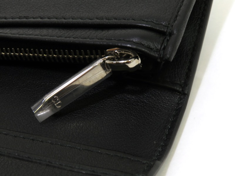 極美品✨Dior Homme 長財布 二つ折り レザー ブラック ロゴ金具 極美品✨DIOR HOMME 長財布 ウォレット レザー ブラック ロゴ金具