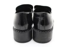 PRADA プラダ 靴 チョコレート ローファー メンズ41(約26cm) ブラック ブラッシュドレザー 1D246M (2148103763045) 【200】