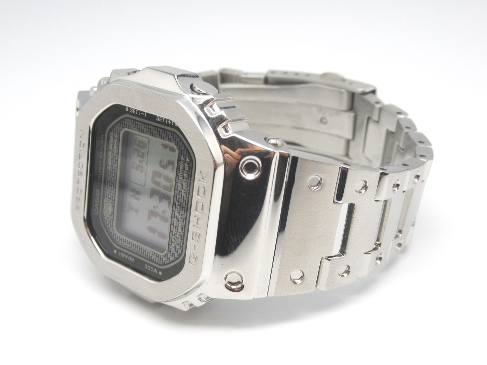 CASIO カシオ G-SHOCK ジーショック GMW-B5000D-1JF 電波 ソーラー ステンレススチール シルバー メンズ  2147300322147 【432】 の購入なら「質」の大黒屋（公式）