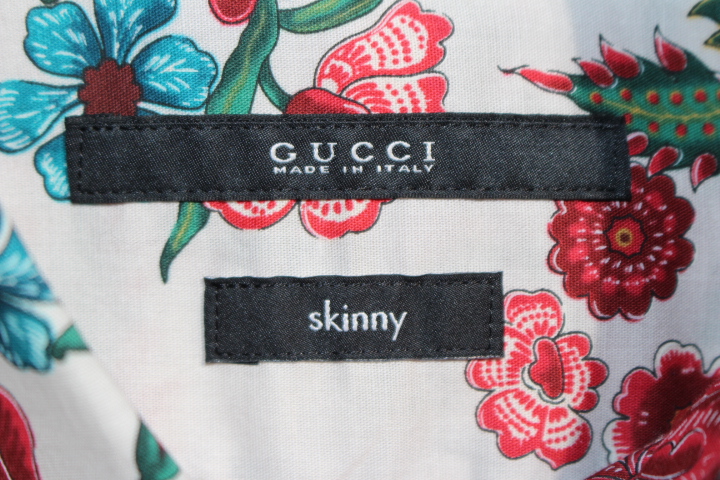 GUCCI メンズ 花柄 半袖シャツ 38/15 GUCCI メンズ 花柄 半袖シャツ 38/15