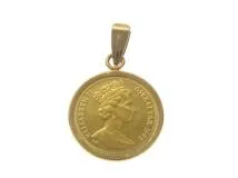 JEWELRY　ノンブランドジュエリー　K18/K24イエローゴールド　コイン　約1.8ｇ　1/25oz【430】2143200571654