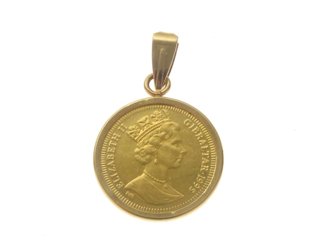 JEWELRY　ノンブランドジュエリー　K18/K24イエローゴールド　コイン　約1.8ｇ　1/25oz【430】2143200571654