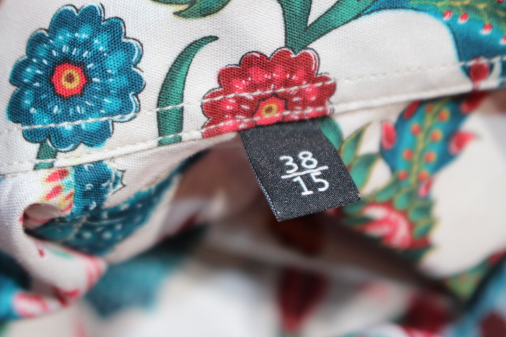 GUCCI メンズ 花柄 半袖シャツ 38/15 GUCCI グッチ レトロ フラワー＆ポニー コットン ボウリング