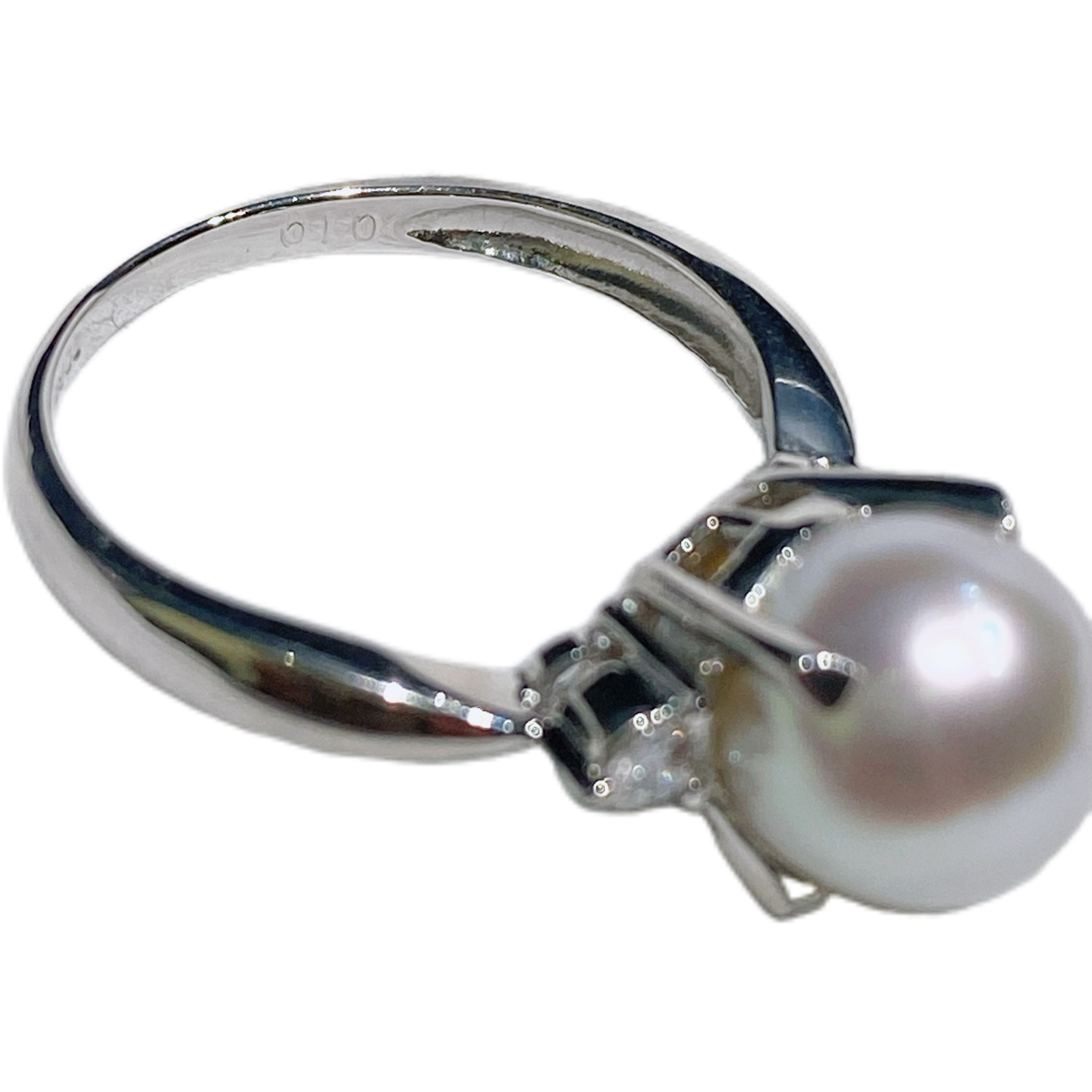 ノーブランド K18YG イエローゴールド ダイヤ0.14ct リボン