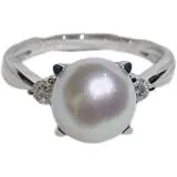 JEWELRY　ノンブランドジュエリー　リング　指輪　PT900 パール　P D0.10ct　約4.2g　#12  2147200544557【208】